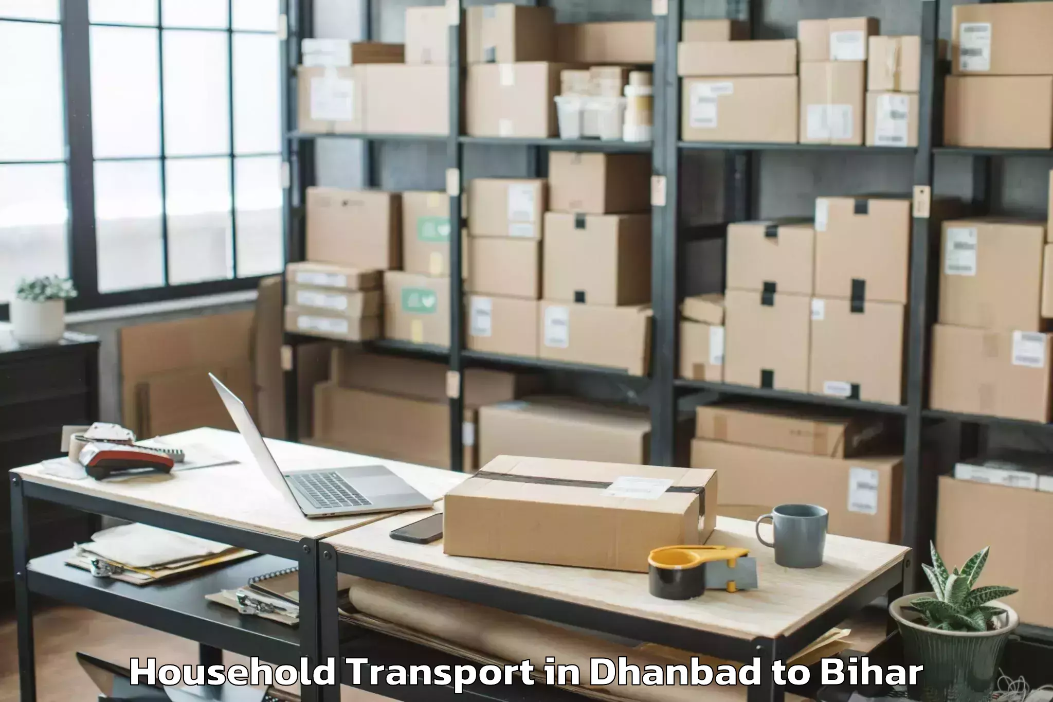 Easy Dhanbad to Jalley Household Transport Booking